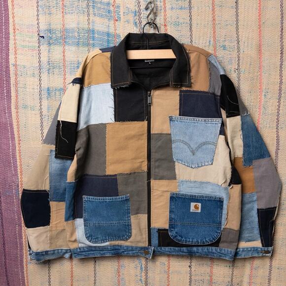 Carhartt Other - Upcycled patchwork carhartt chore jacket